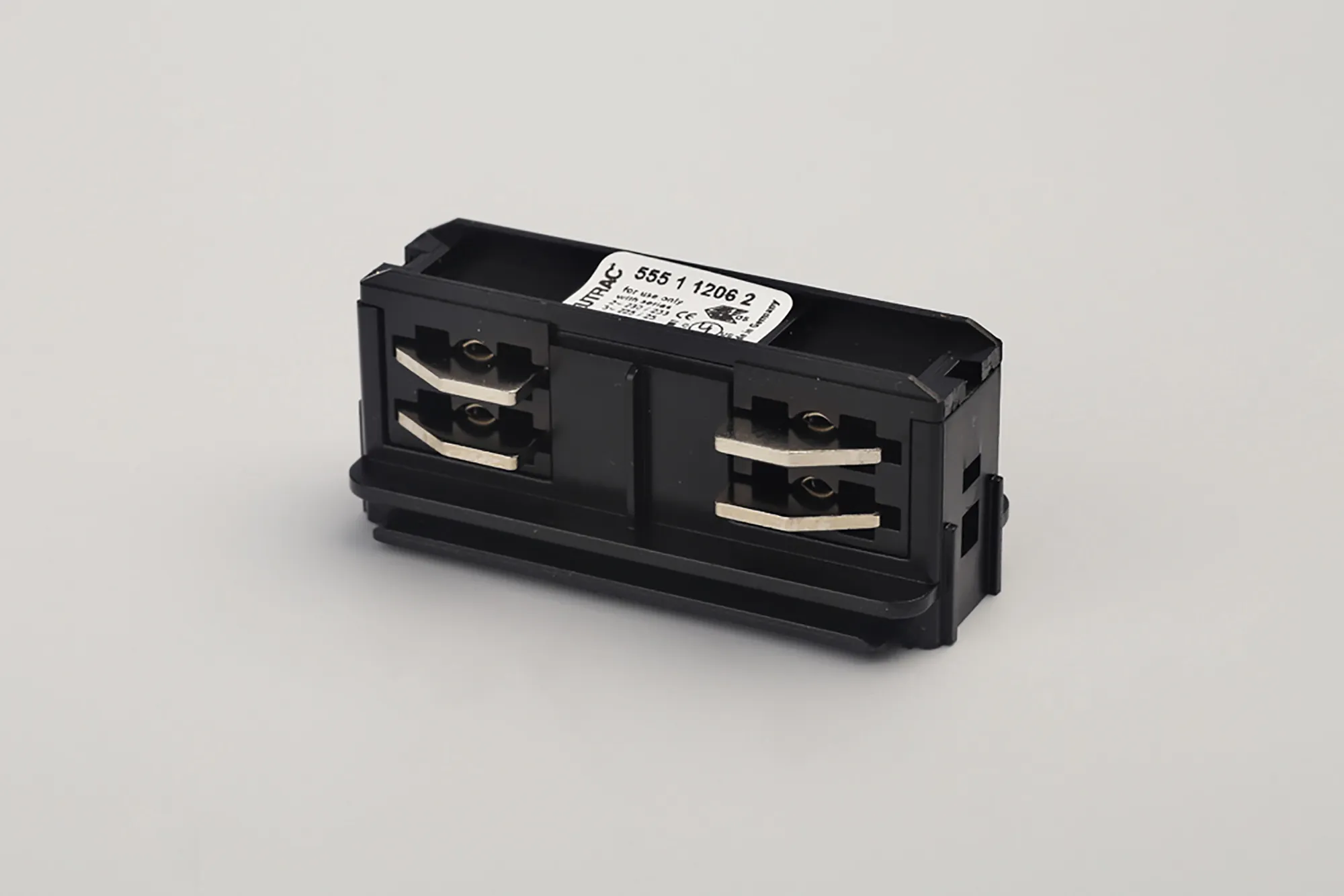 Electrical Straight Coupler 3 Circuit Surface Mounted Track 555 1 1206 2  Eutrac 3 Circuit Surface-Black